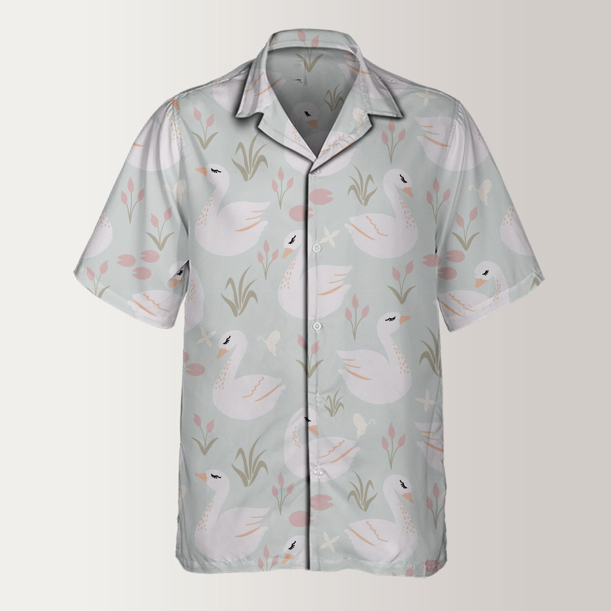 Pretty Swan Hawaiian Shirt