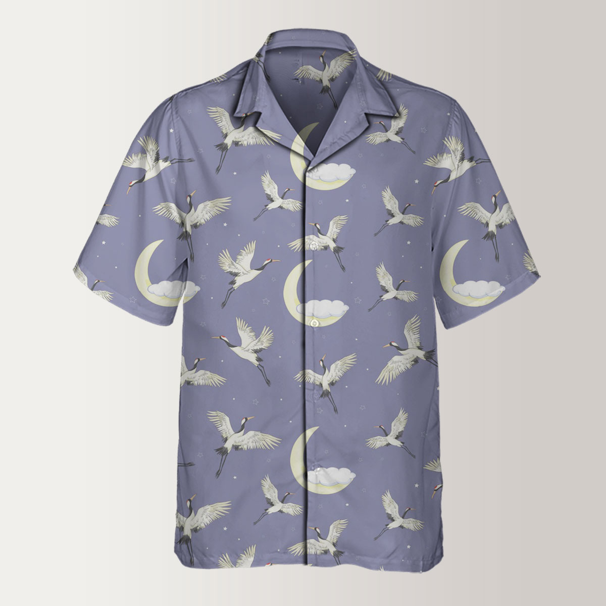 Purple Universe Crane Hawaiian Shirt