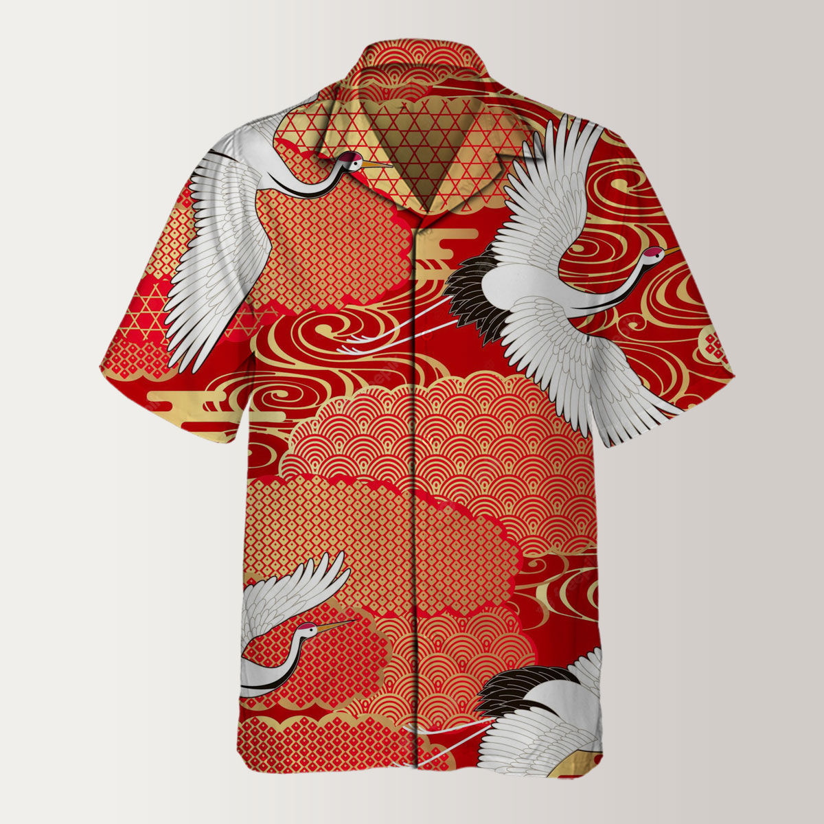Red Cloud Crane Hawaiian Shirt