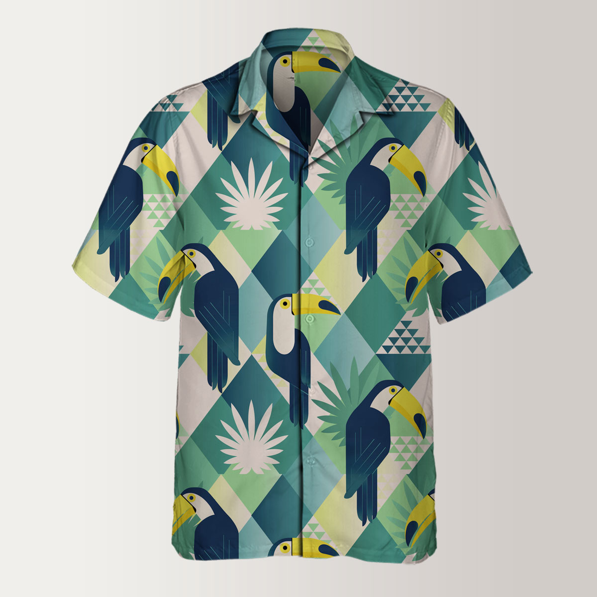 Tropical Exotic Green Toucan Hawaiian Shirt