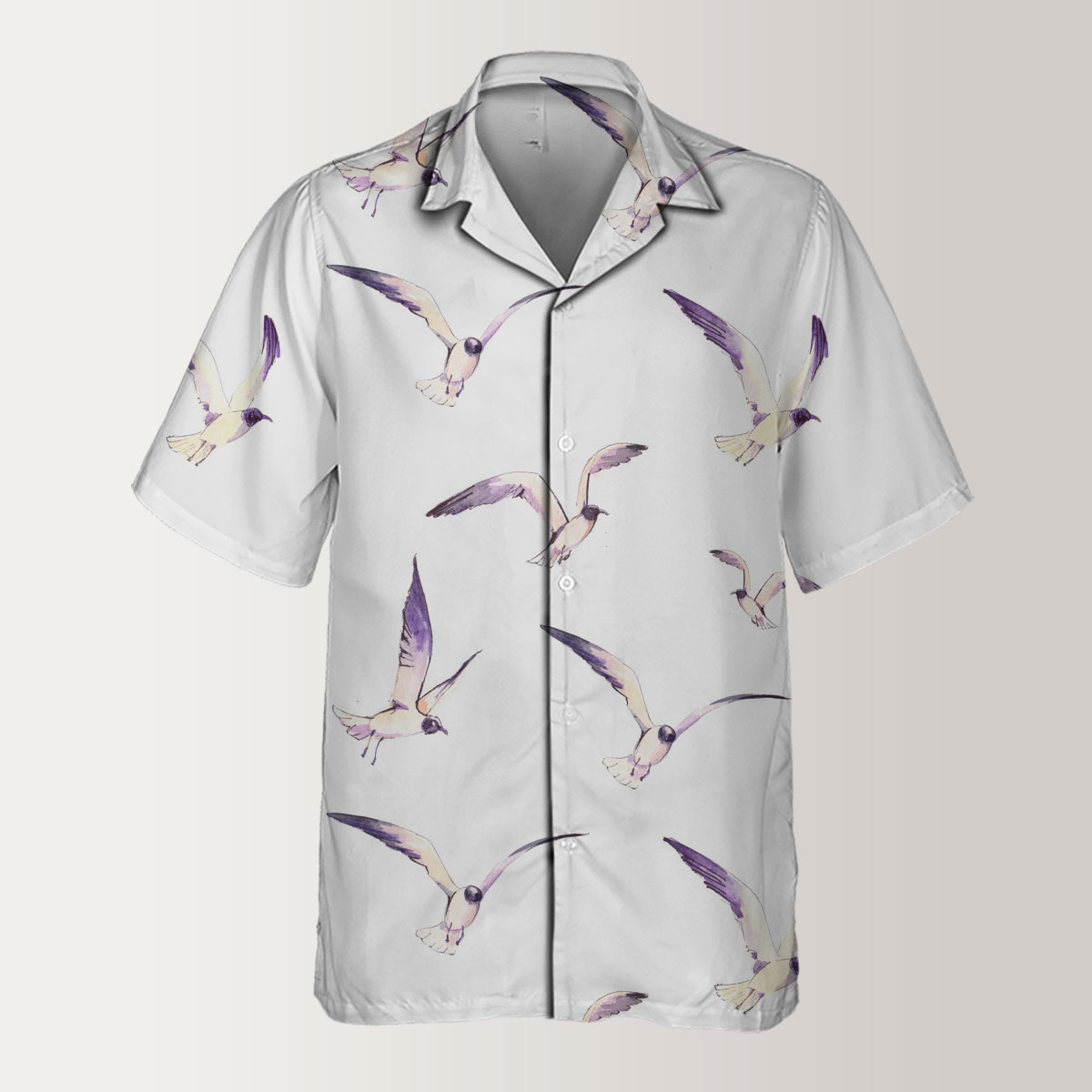 Vector Flying Seagull Hawaiian Shirt
