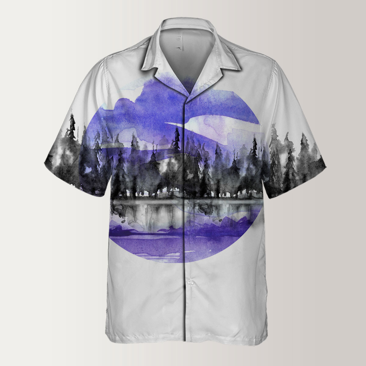Watercolor Moon River Hawaiian Shirt