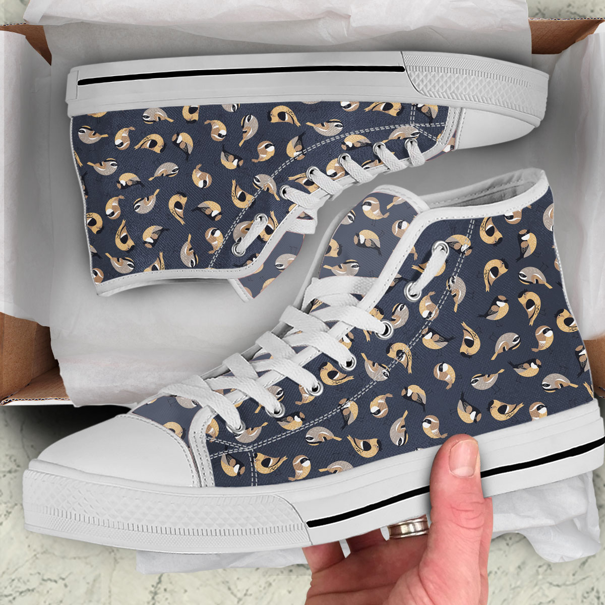 Coon Illustration Finch High Top Shoes