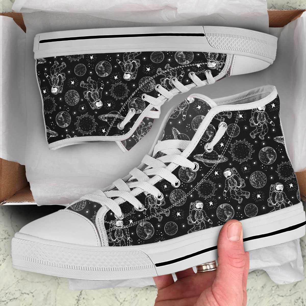 Galaxy Astronaut High Top Shoes