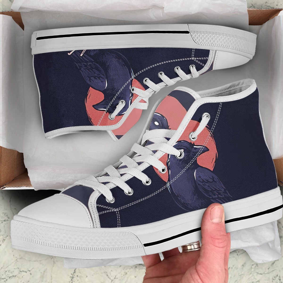 Night Raven High Top Shoes