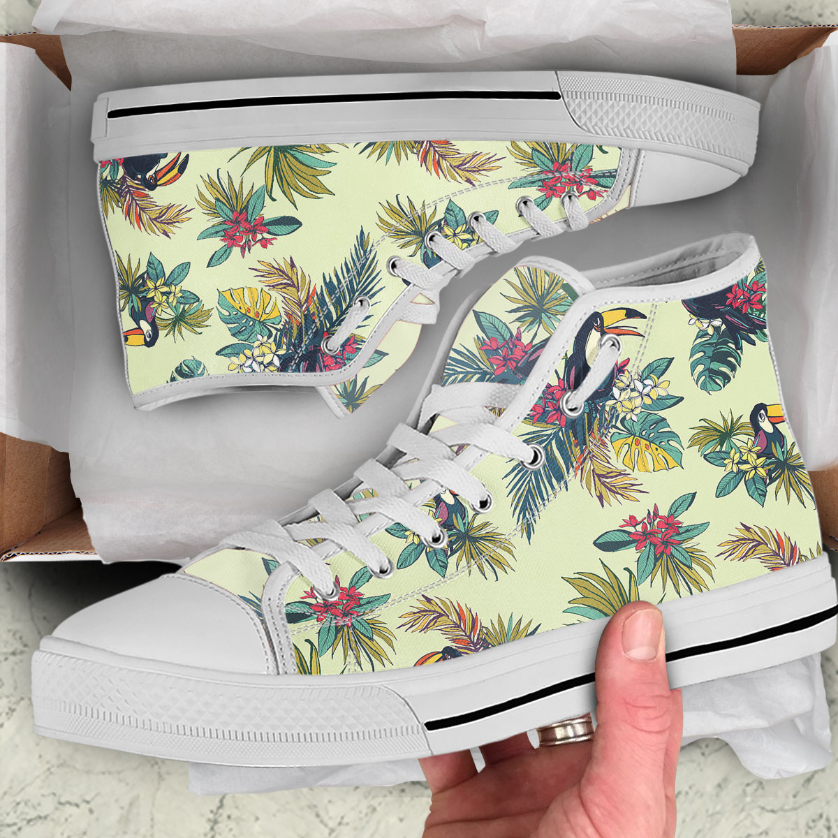 Tropical Family Toucan High Top Shoes