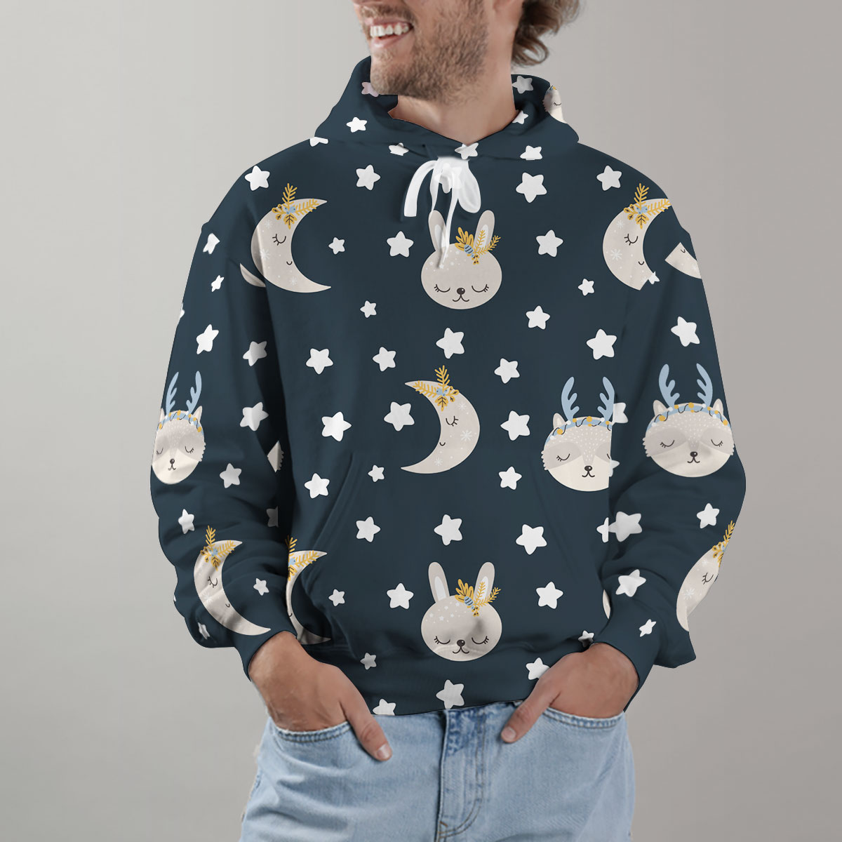 Christmas Pattern With Animals Hoodie