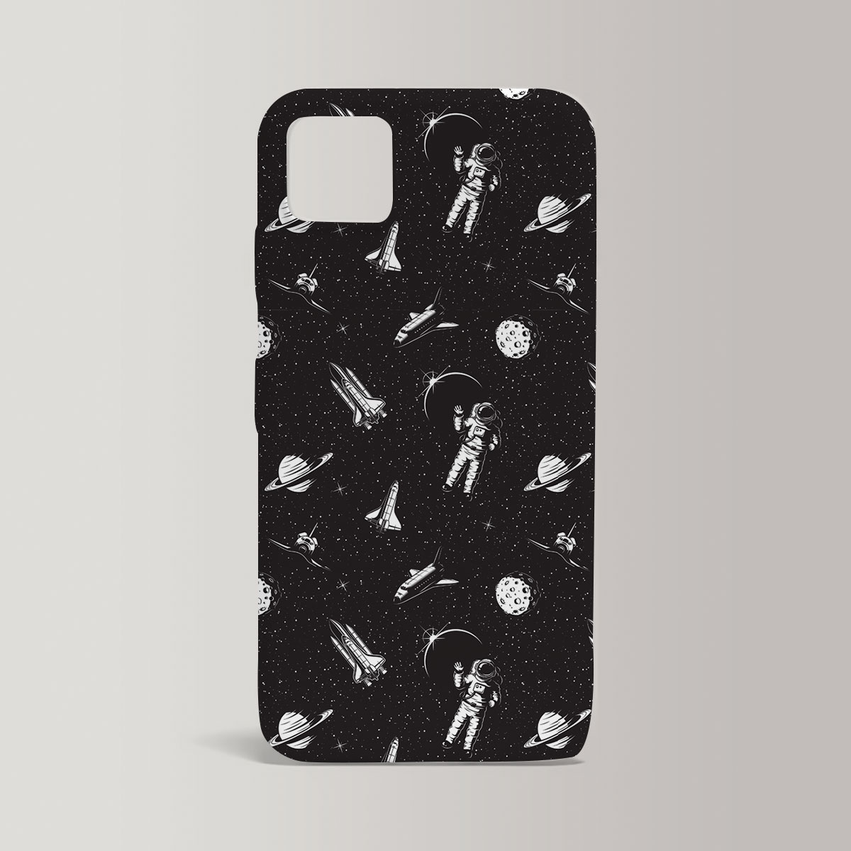 3D Black And White Astronaut Iphone Case