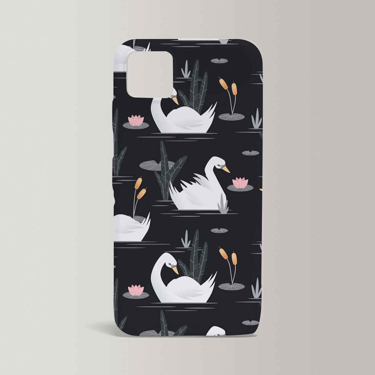 Black Lake White Swan Iphone Case