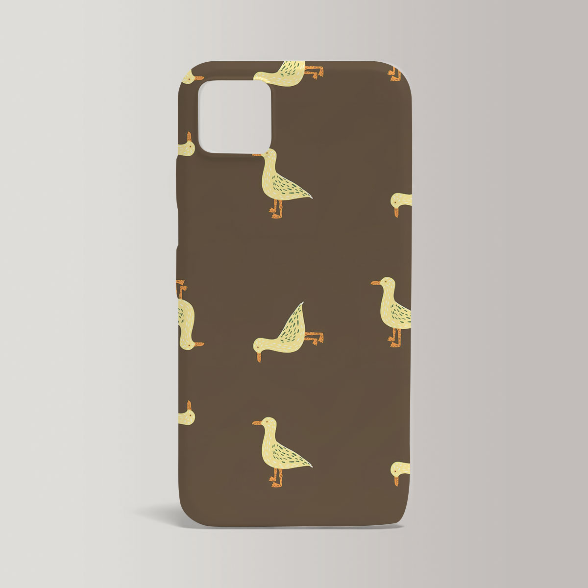 Brown Background Monogram Seagull Iphone Case