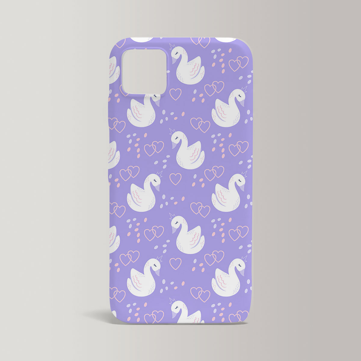 Cartoon Swan Purple Background Iphone Case