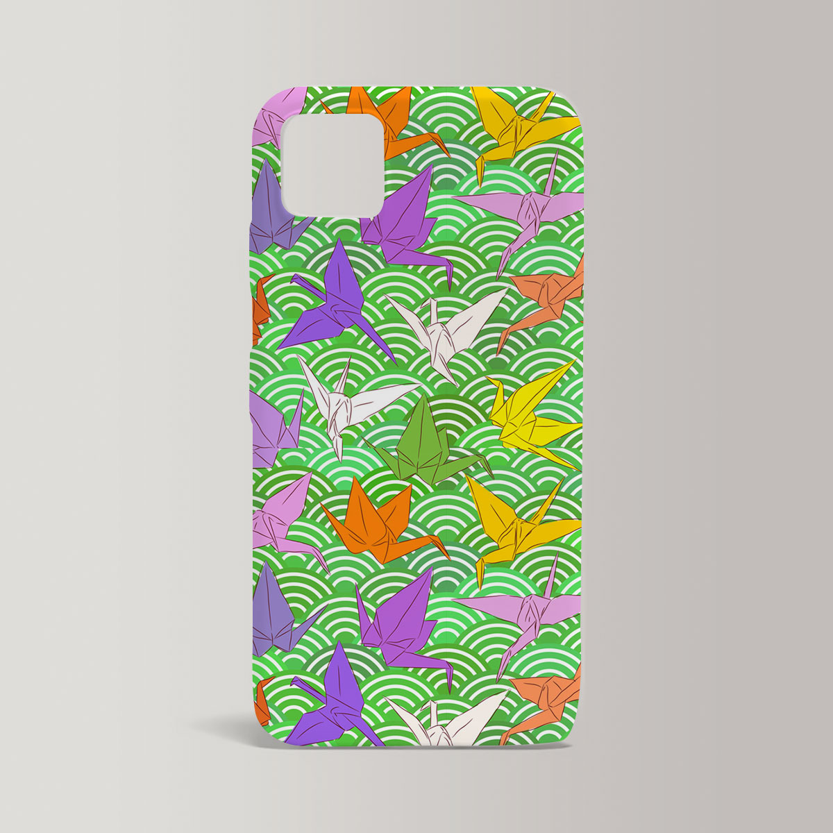 Colorful Paper Crane Iphone Case