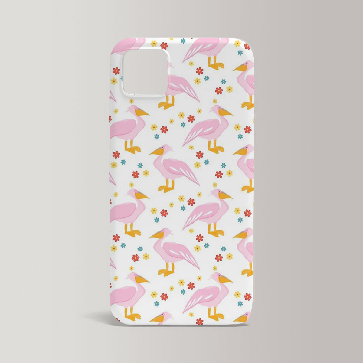 Floral Pink Pelican Iphone Case