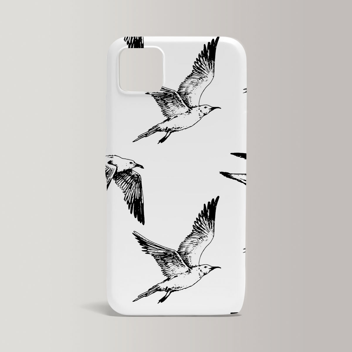 Hand Draw Seagull Art Iphone Case
