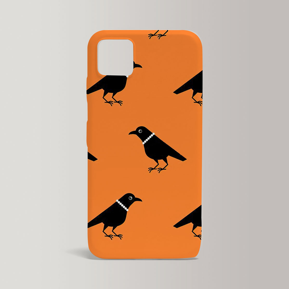 Lady Crow Orange Background Iphone Case