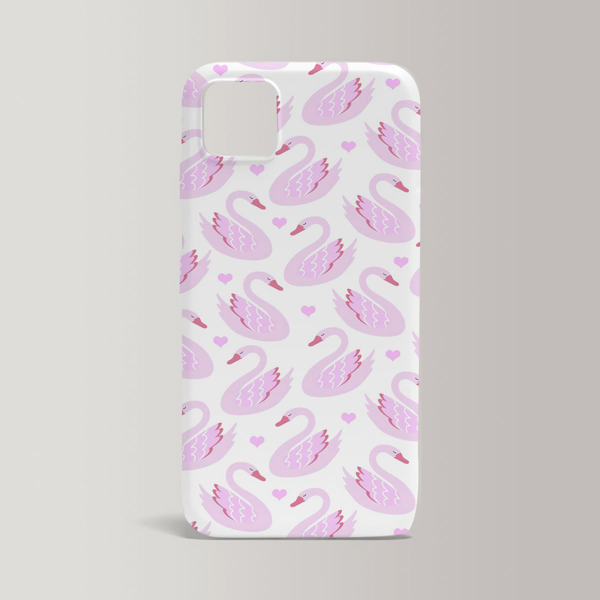 Lovely Pink Swan Iphone Case