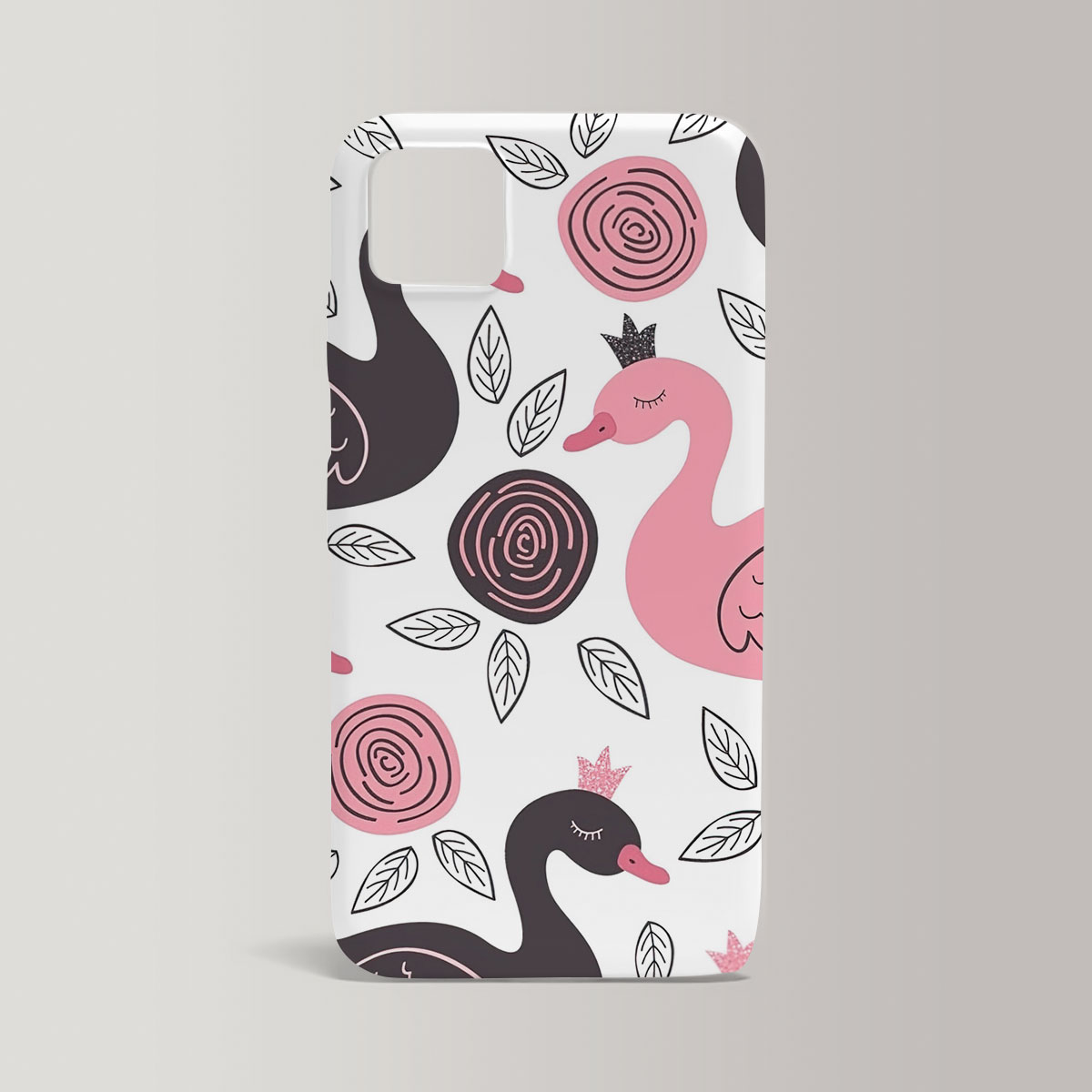 Pink Trippy Swan Iphone Case