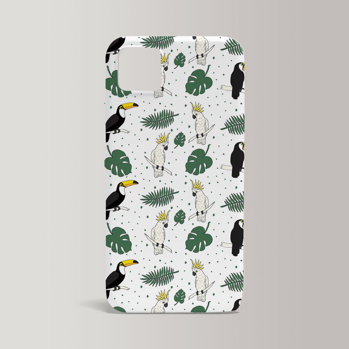 Tropical Toucan On White Background Iphone Case