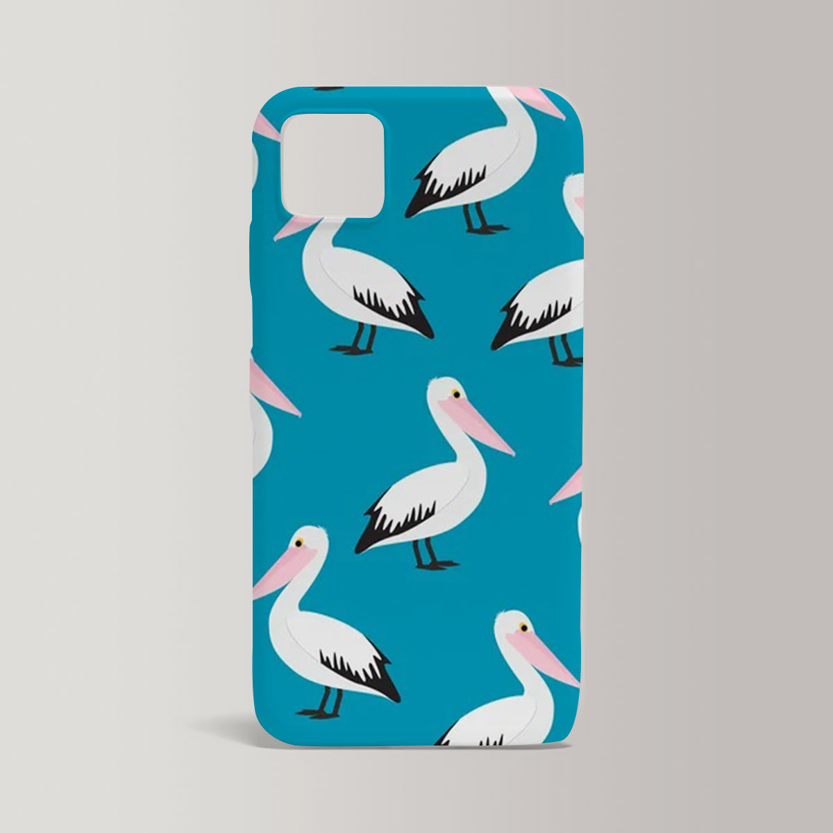 White Pelican Monogram Iphone Case