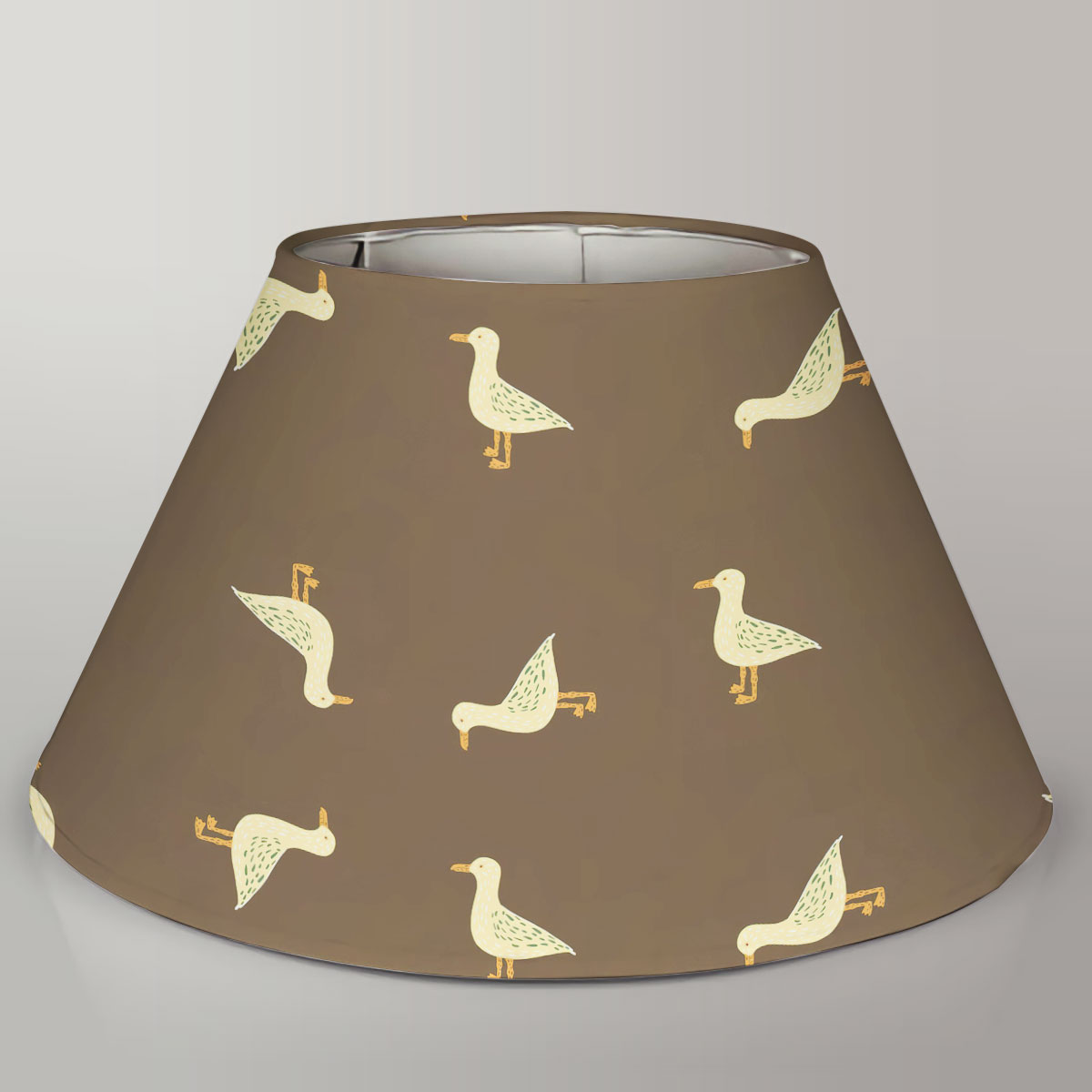 Brown Background Monogram Seagull Lamp Cover