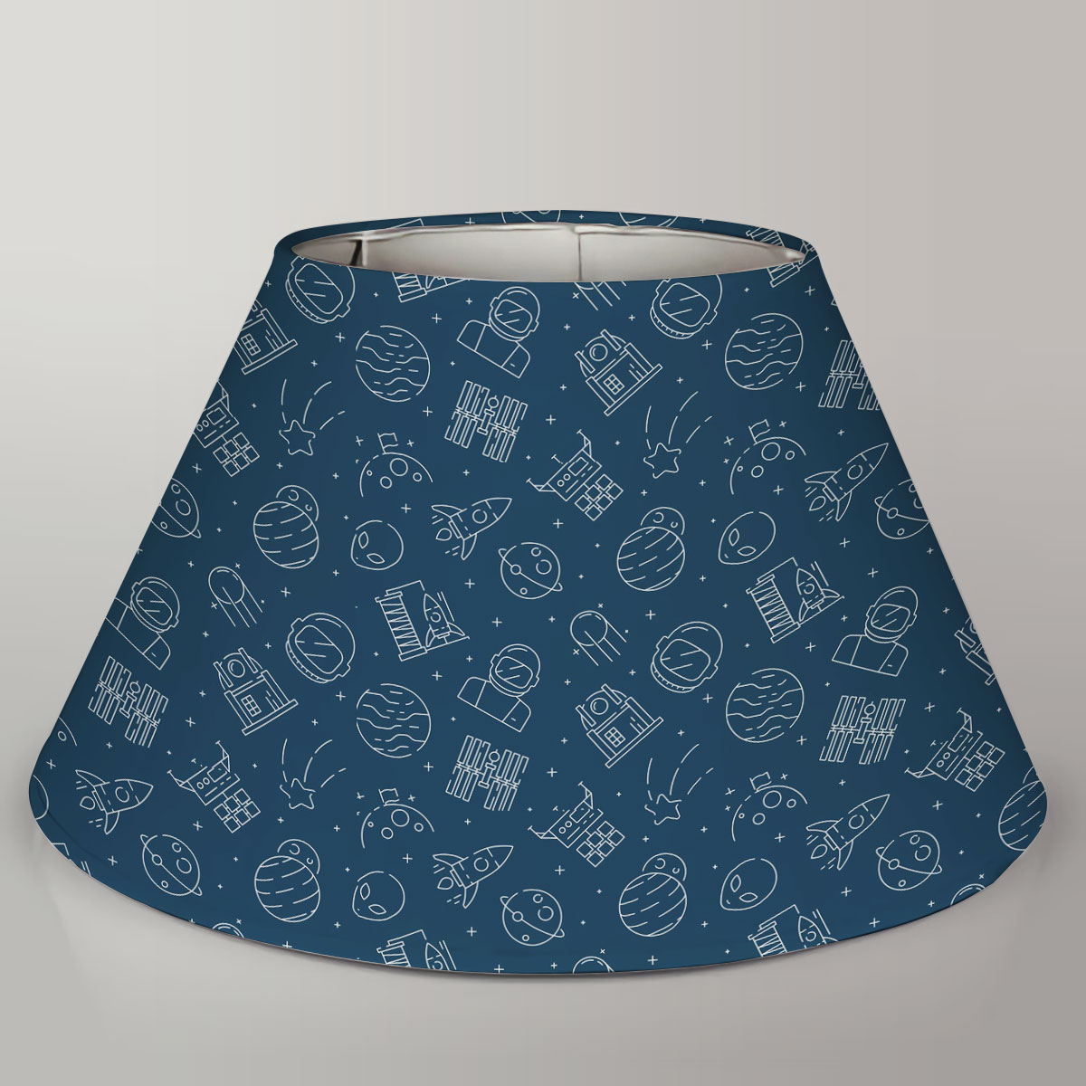 Futuristic Universe Background With Astronaut Lamp Cover