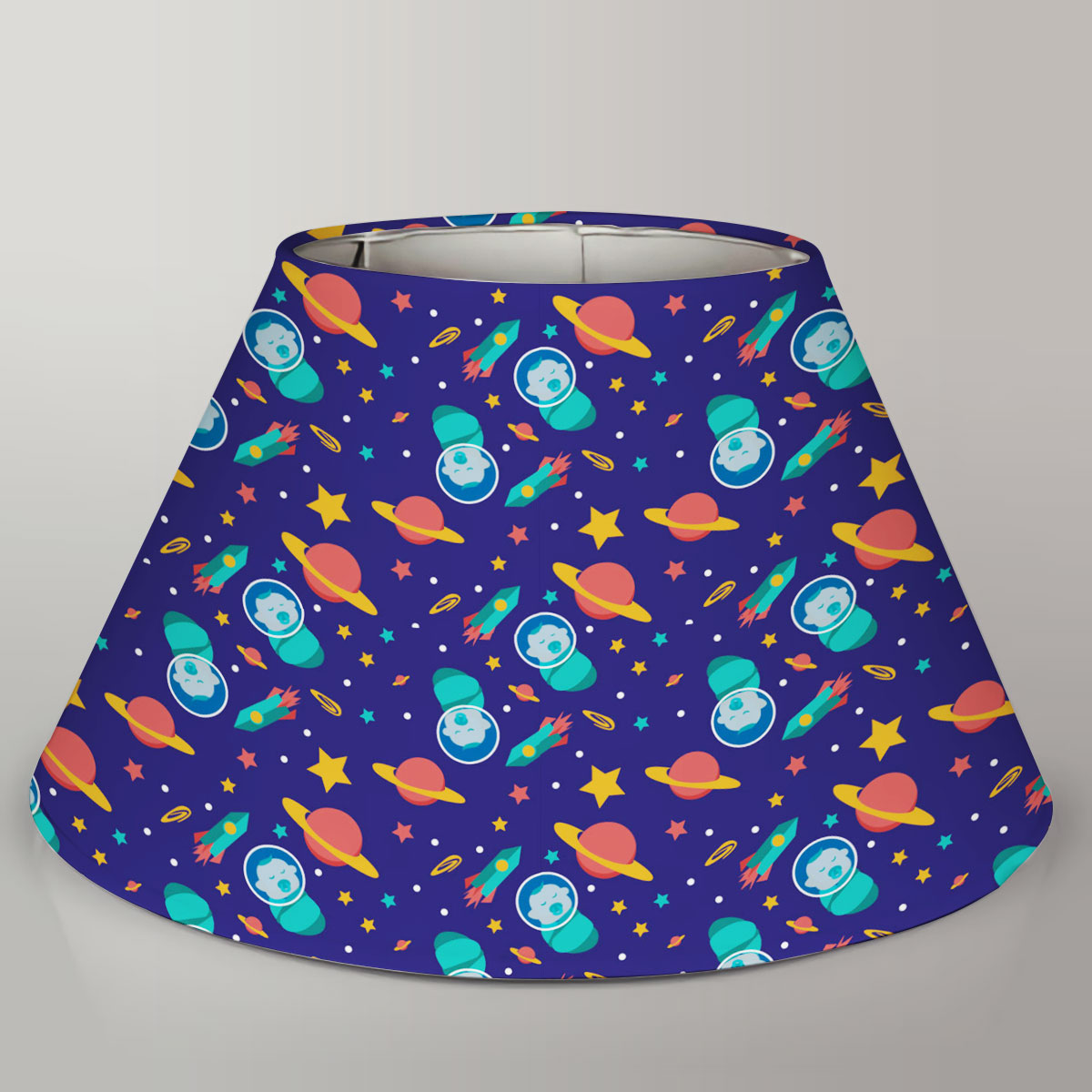 Galaxy Background With Baby Astronauts Lamp Cover