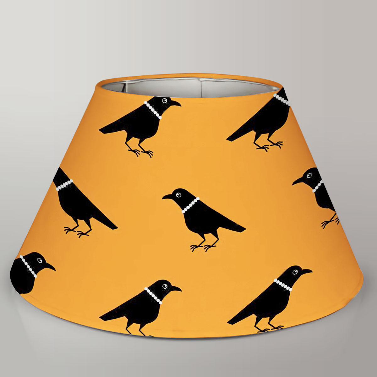 Lady Crow Orange Background Lamp Cover