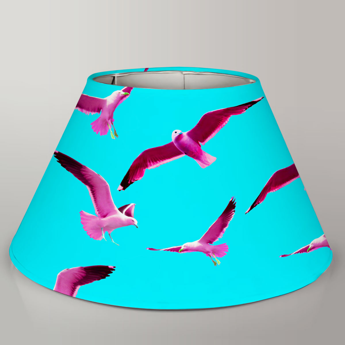 Pink Seagull Flying Lamp Cover