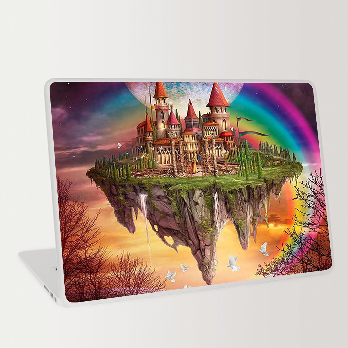 3D Magic Rainbow Castle Laptop Skin