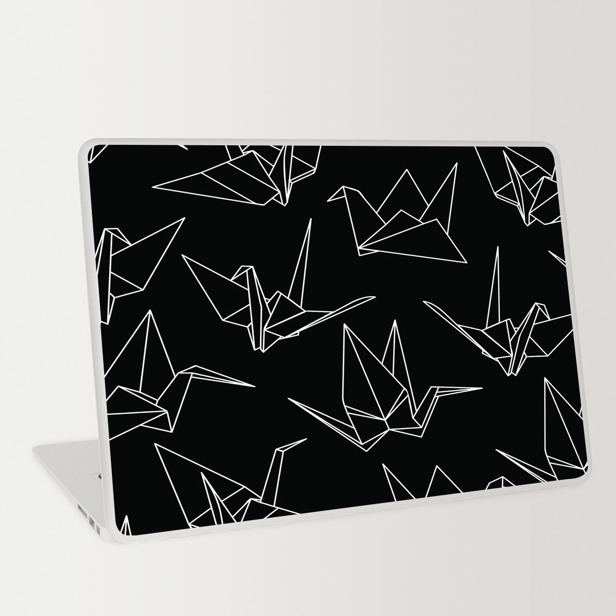 Black Paper Crane Laptop Skin