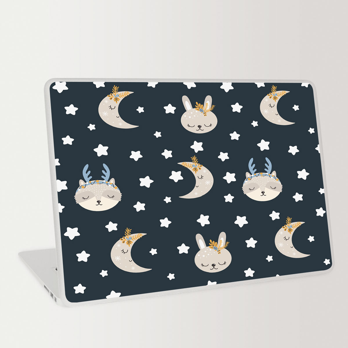 Christmas Pattern With Animals Laptop Skin