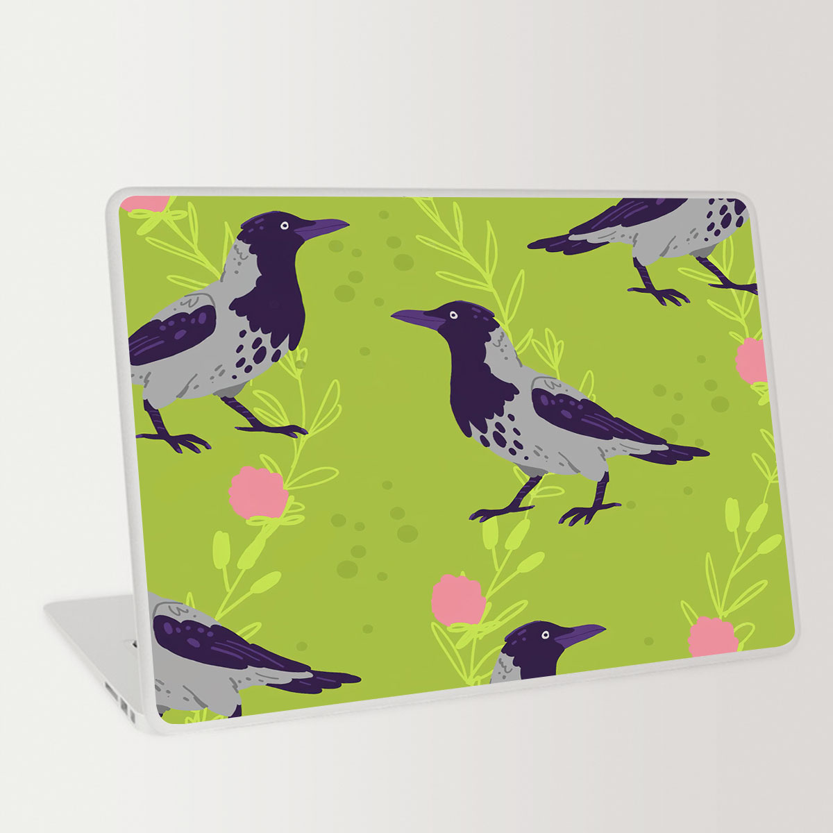 Floral Wild Crow Laptop Skin