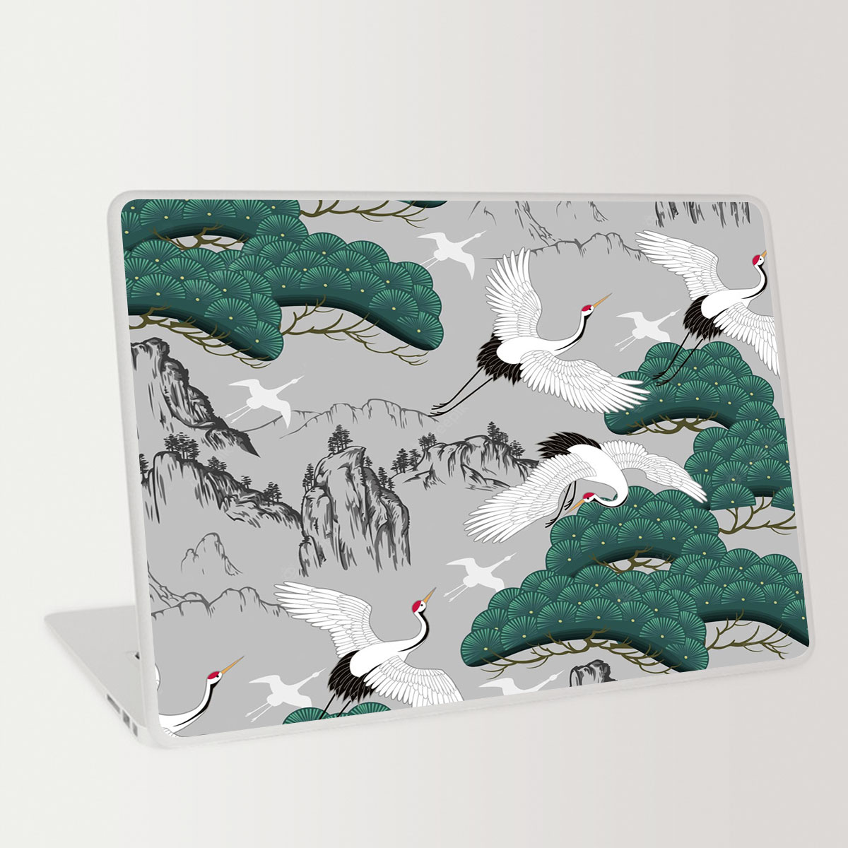 Flying Mountain Crane Laptop Skin