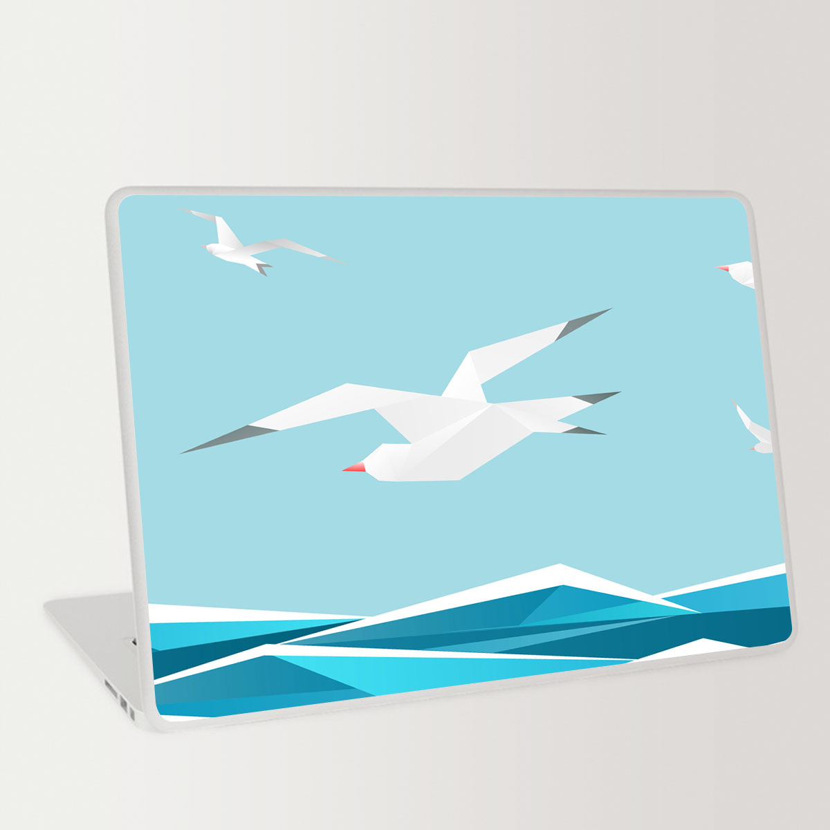 Flying Over Sea Seagull Laptop Skin