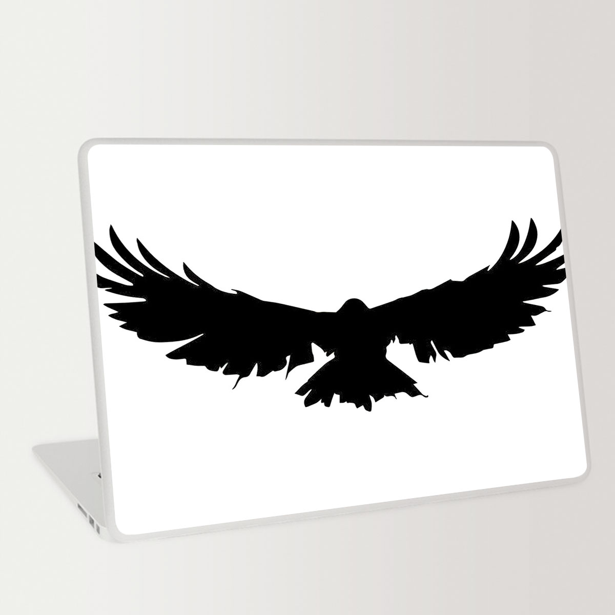 Iconic Black Raven Laptop Skin
