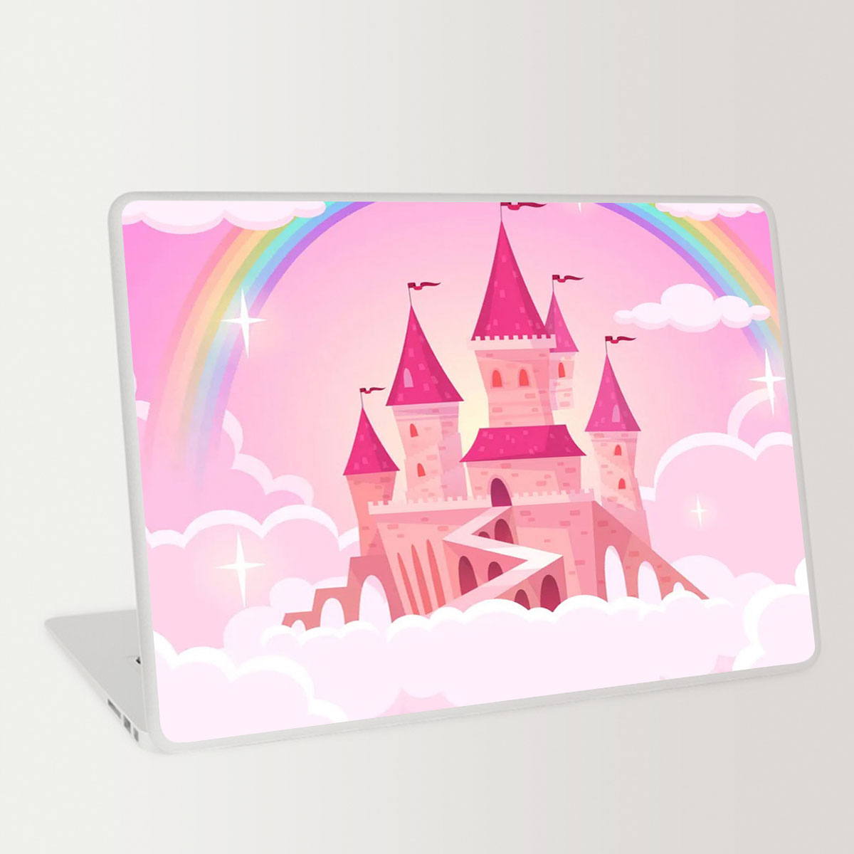 Magic Pink Rainbow Castel Laptop Skin
