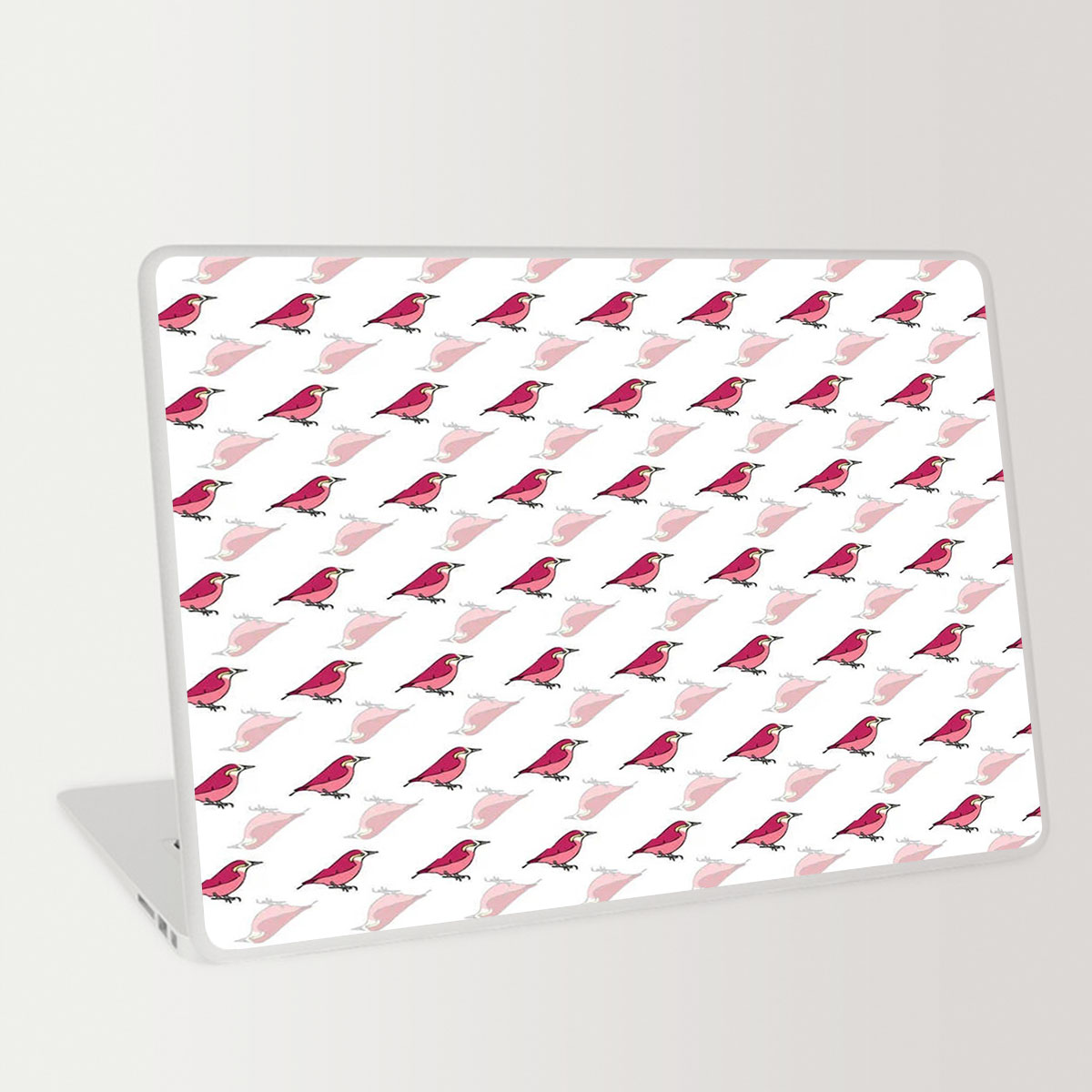 Pink Finch Monogram Laptop Skin