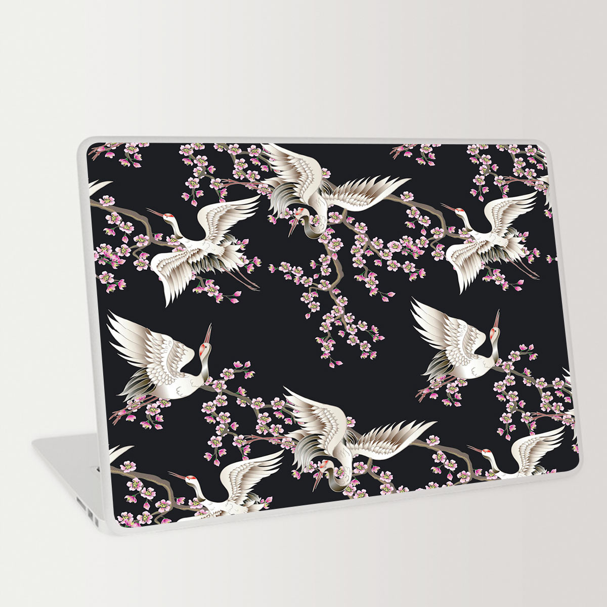 Sakura Flower Crane Laptop Skin
