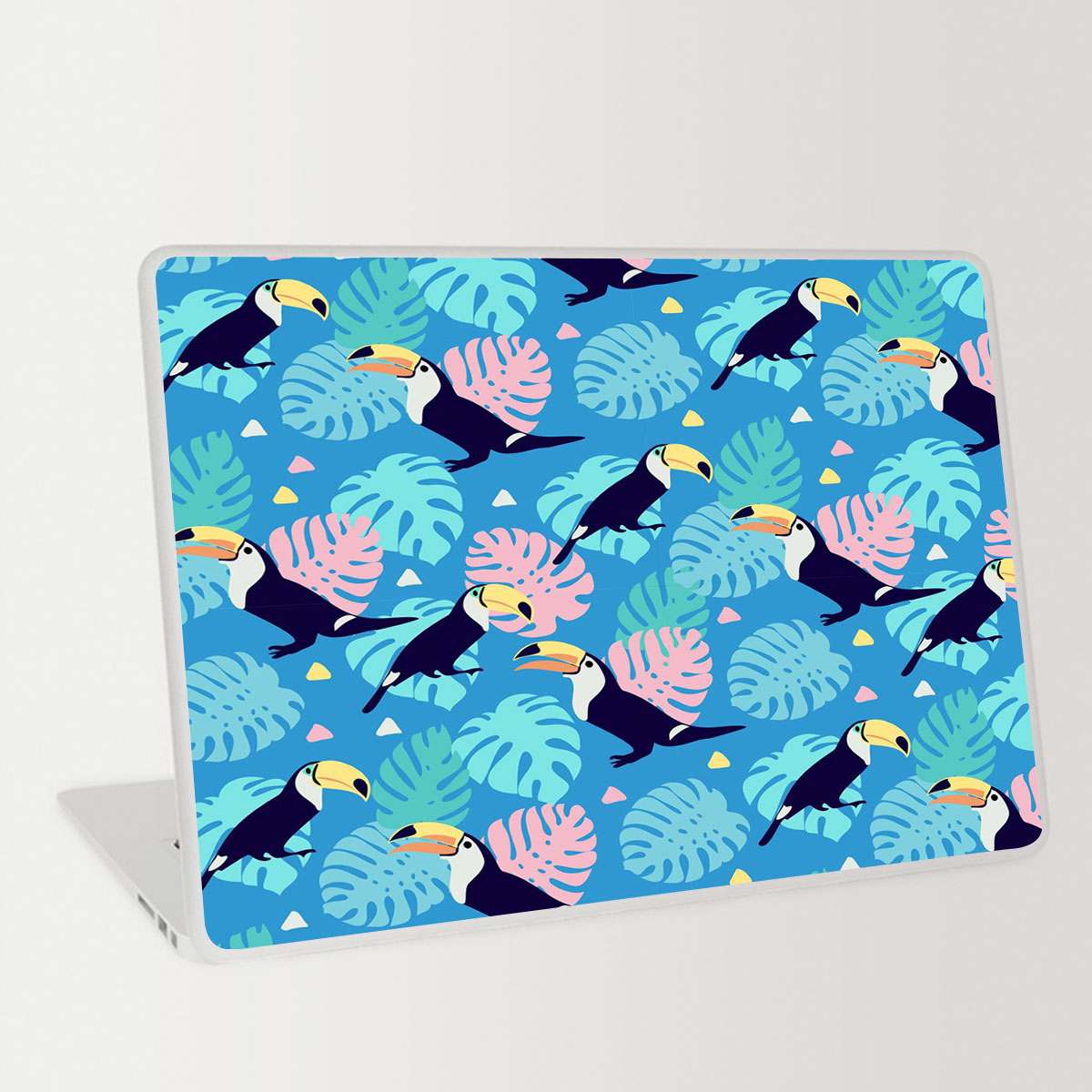 Toucan On Blue Background Laptop Skin