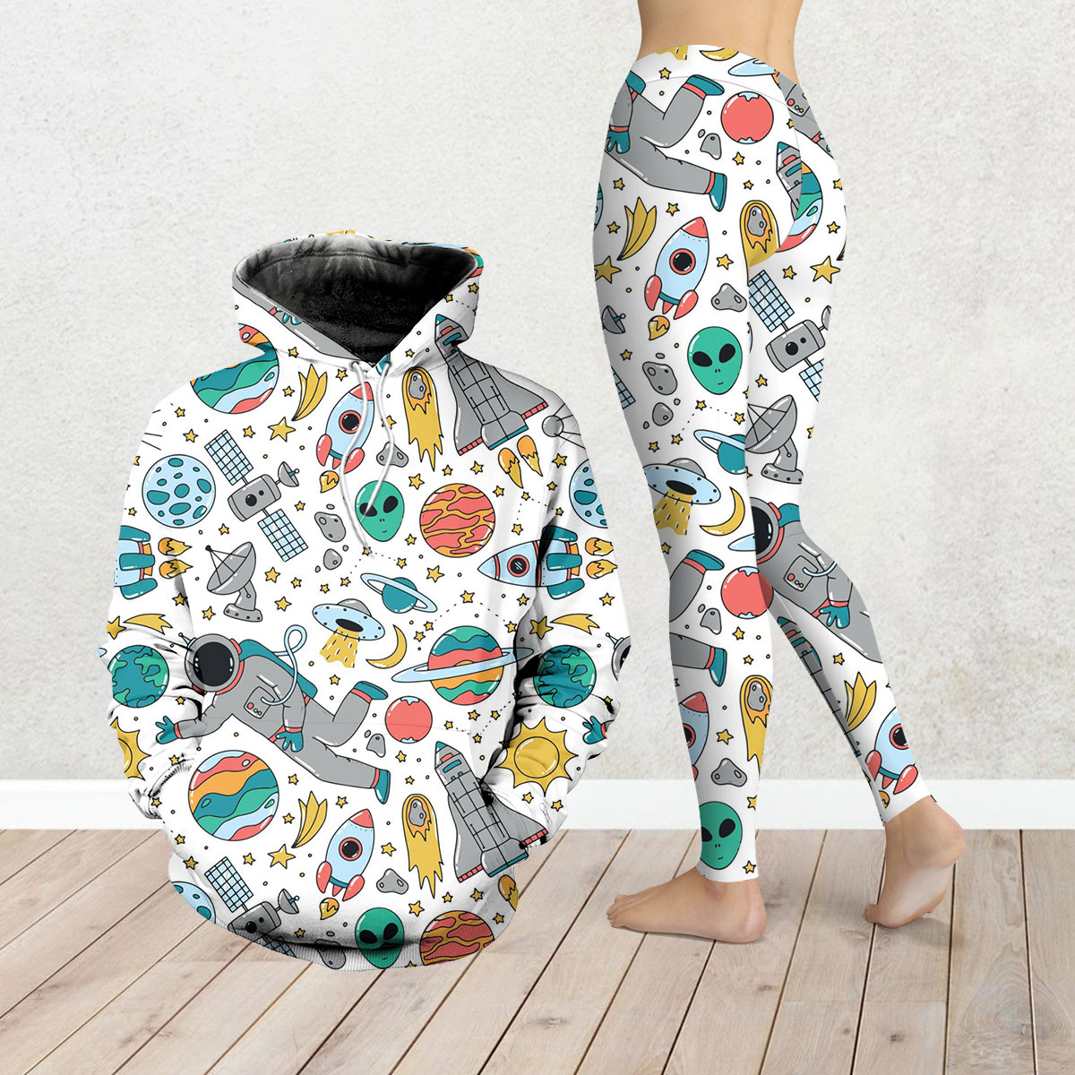 Astronaut Discover The Universe Legging Hoodie Set
