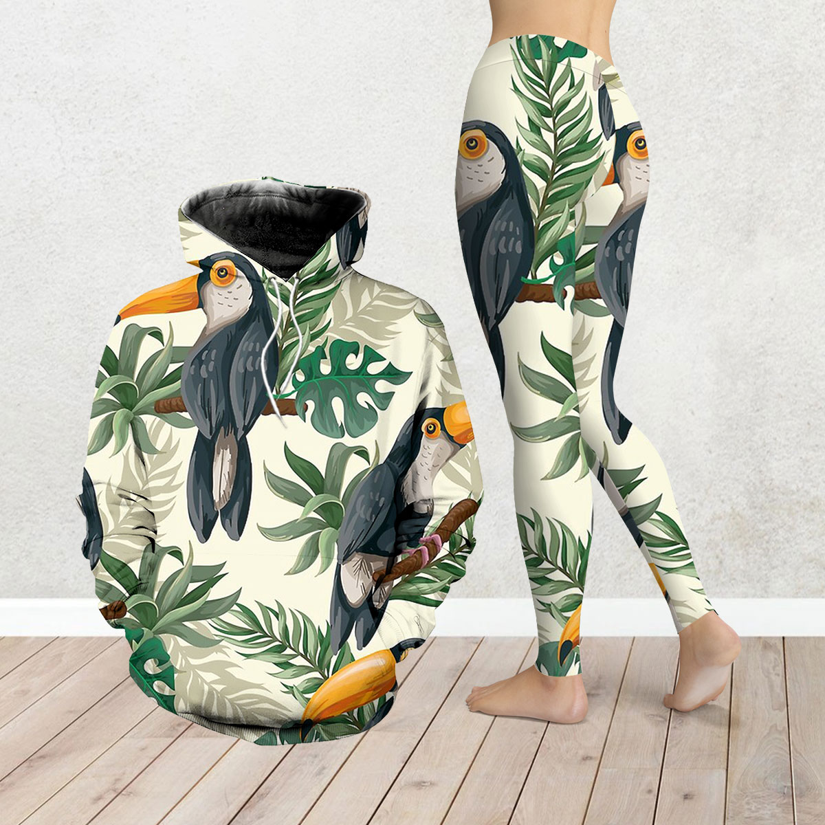 Toucan  On Branches Legging Hoodie Set