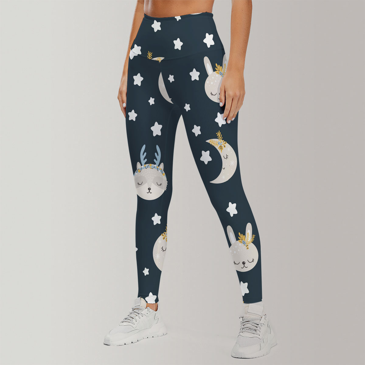 Christmas Pattern With Animals Legging