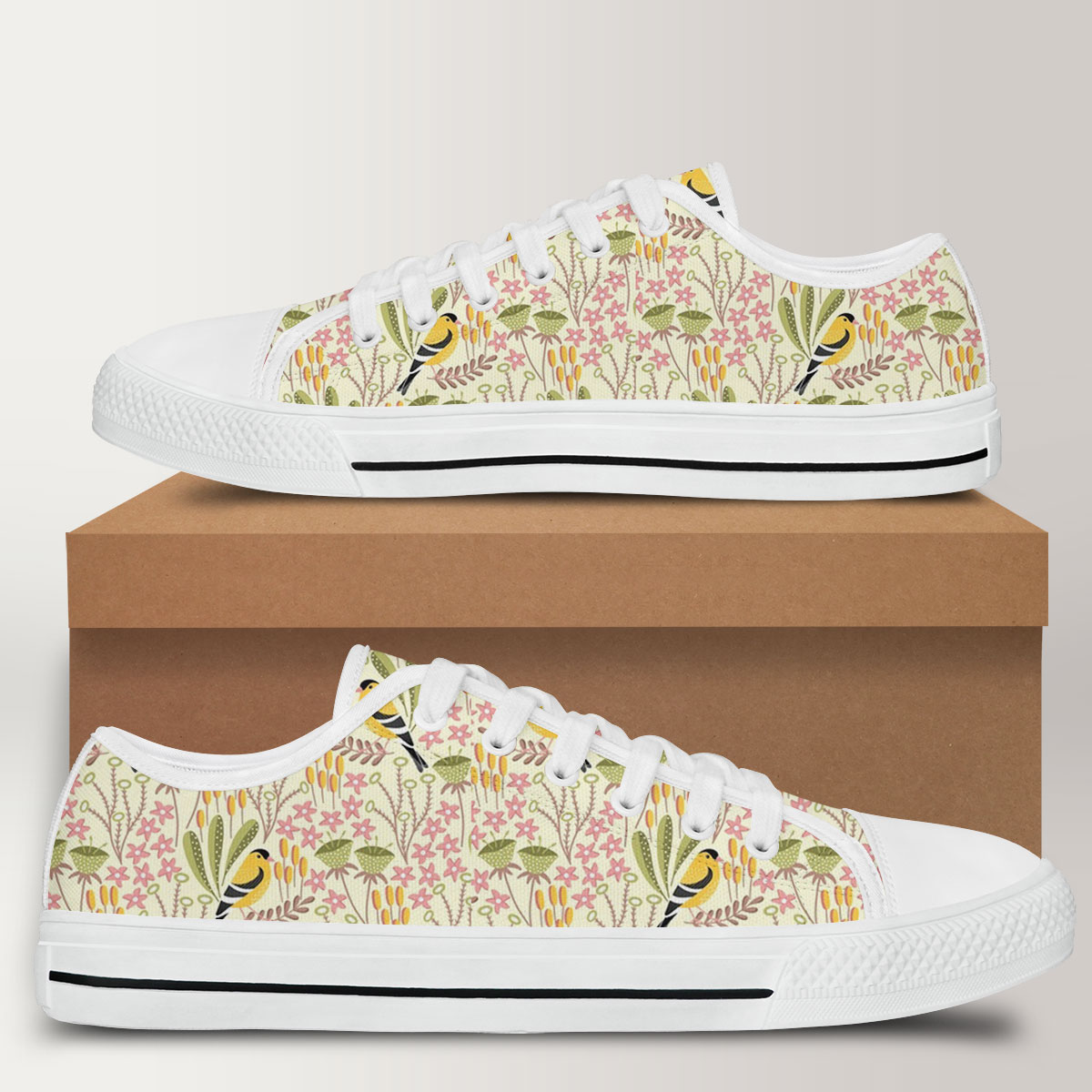 Floral Finch Low Top Shoes