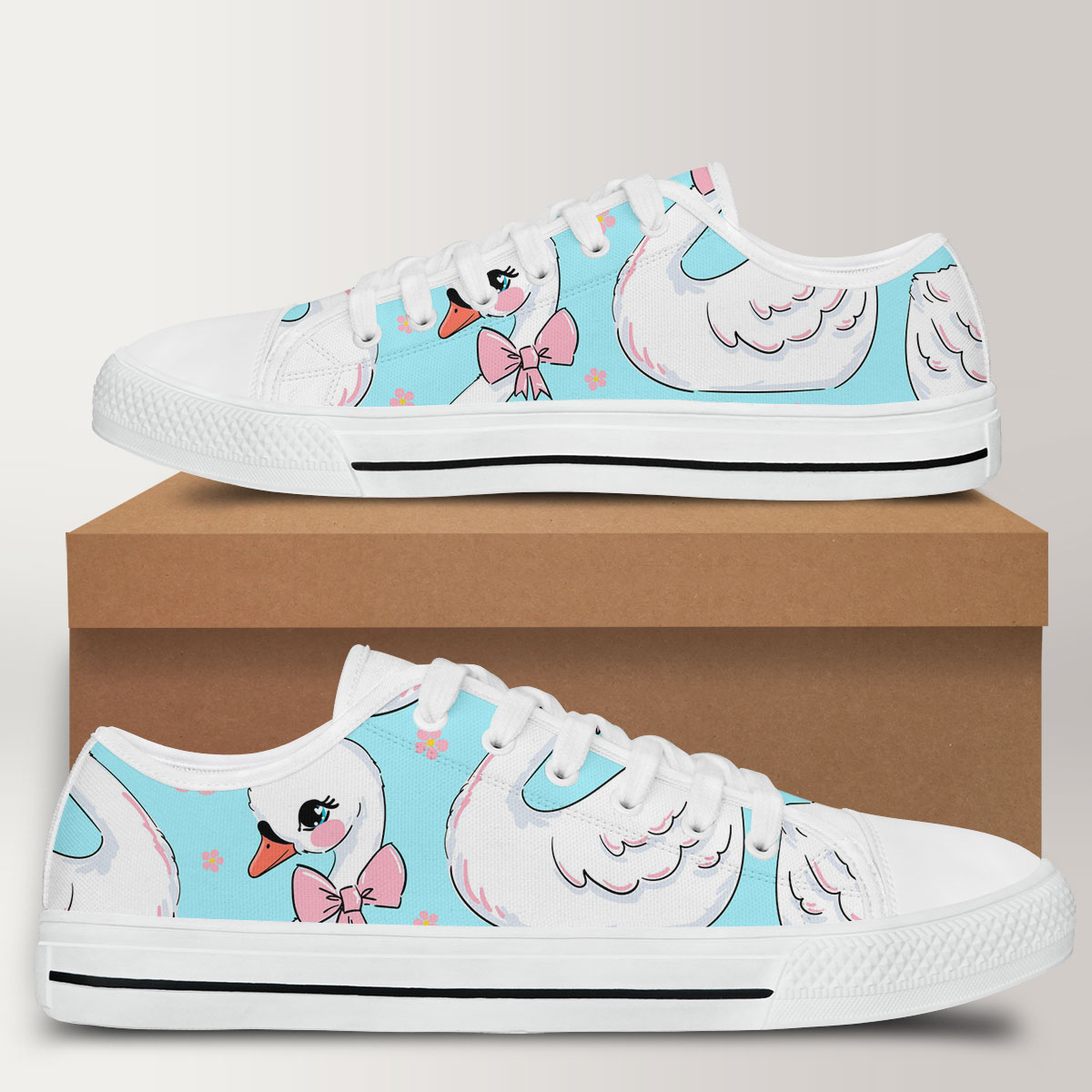 Little White Swan Low Top Shoes