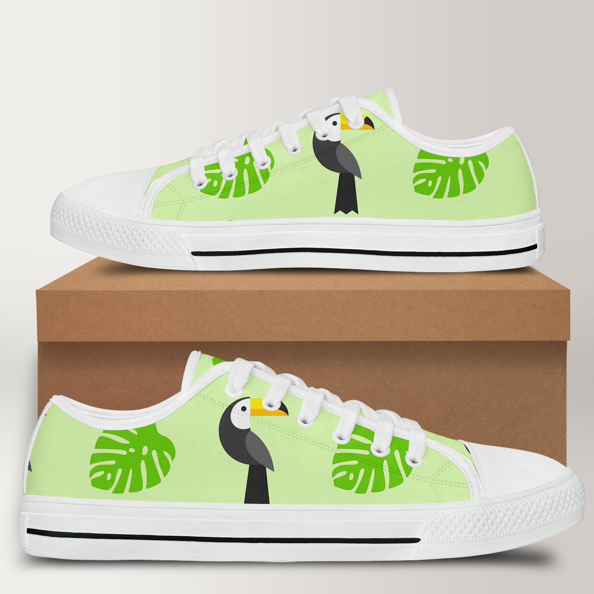 Monogram Green Leaf Toucan Low Top Shoes
