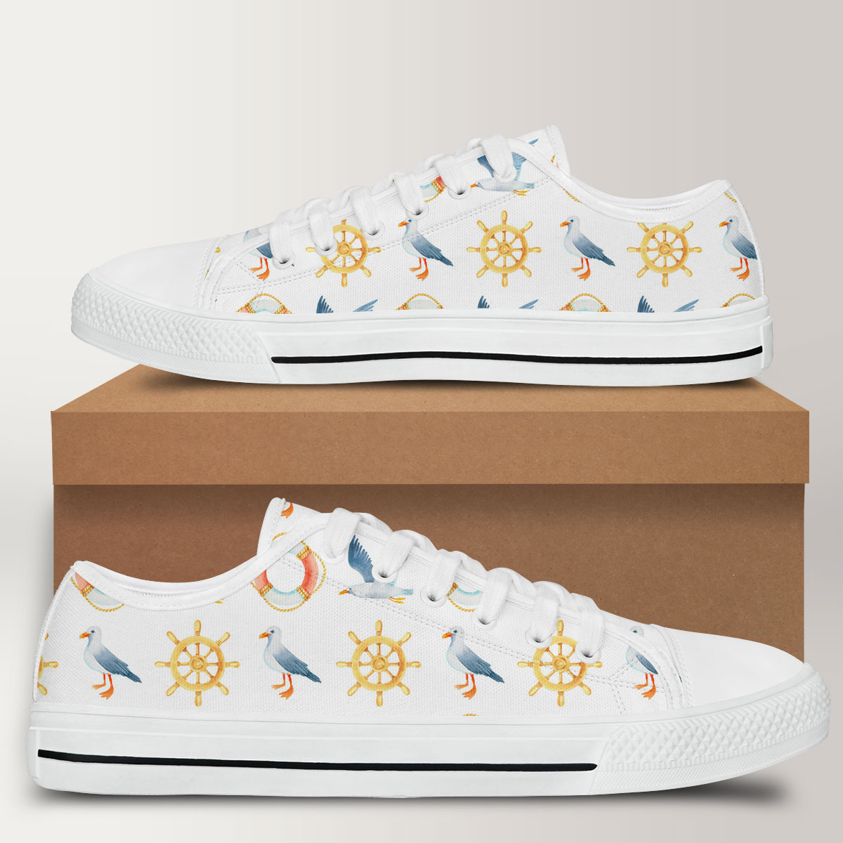 Ocean Vibe Seagull Low Top Shoes