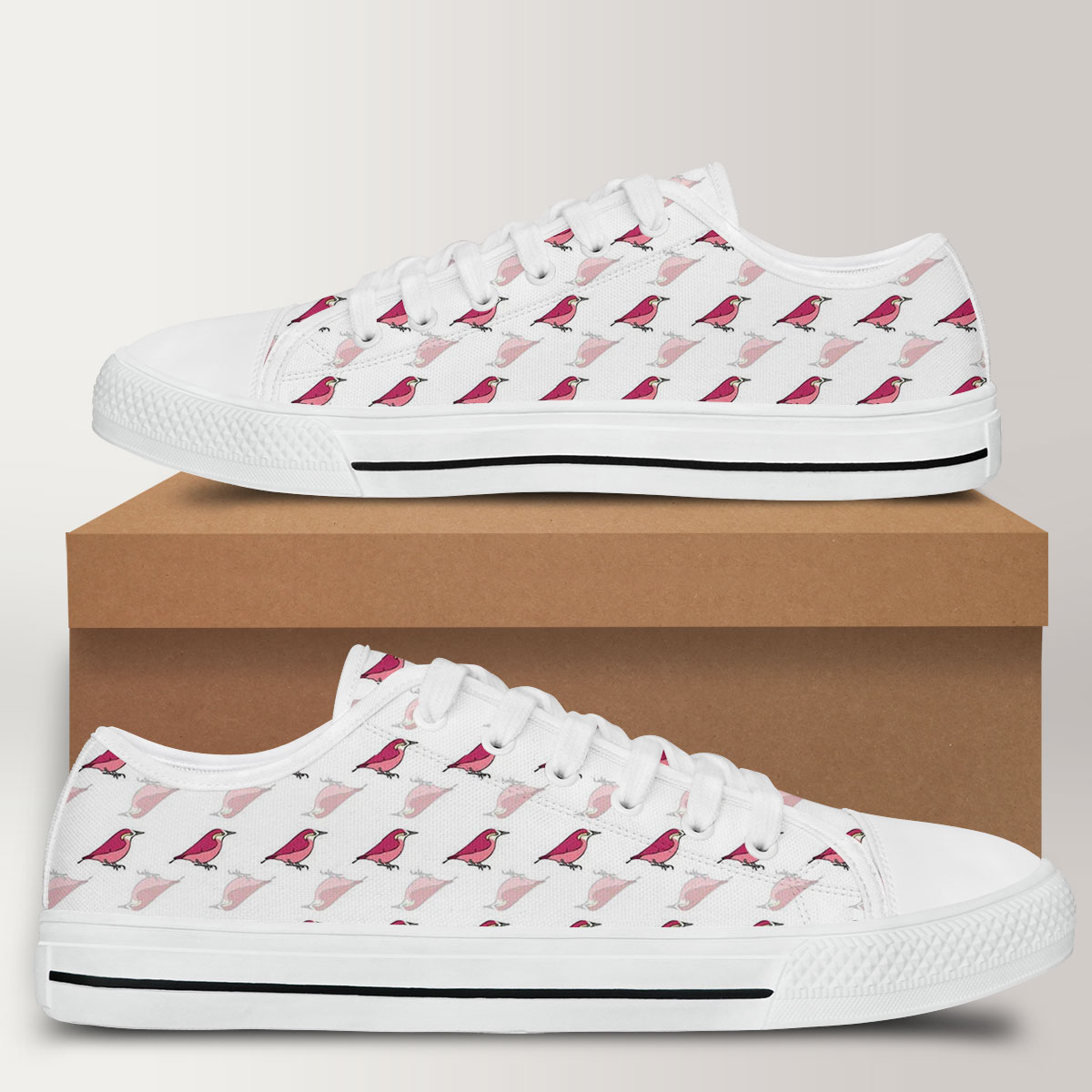 Pink Finch Monogram Low Top Shoes