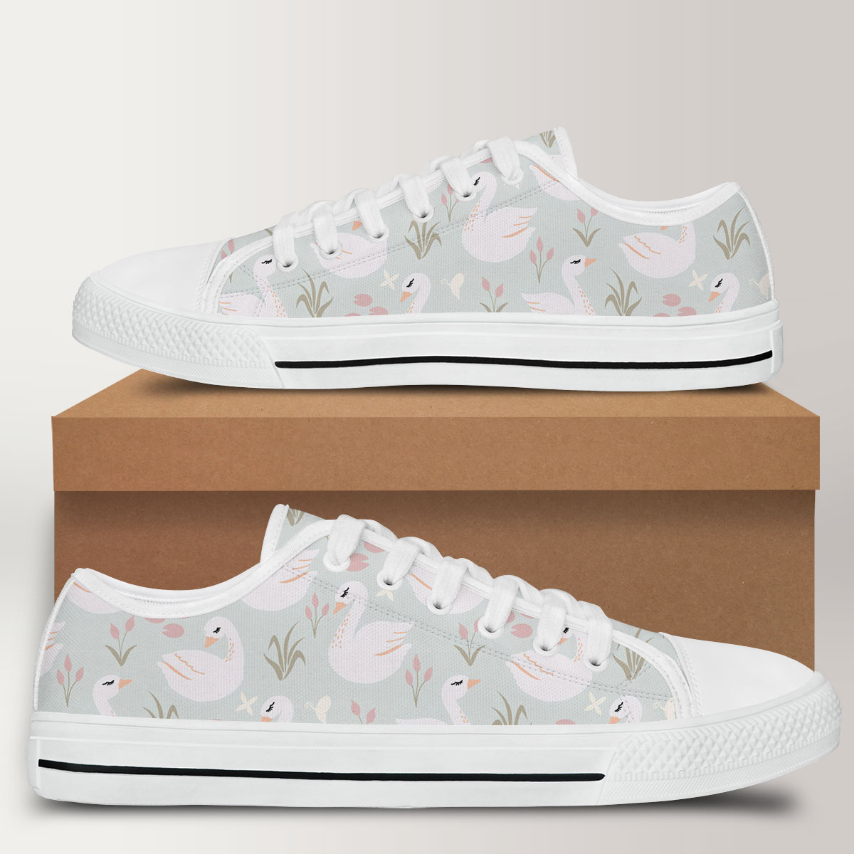Pretty Swan Low Top Shoes
