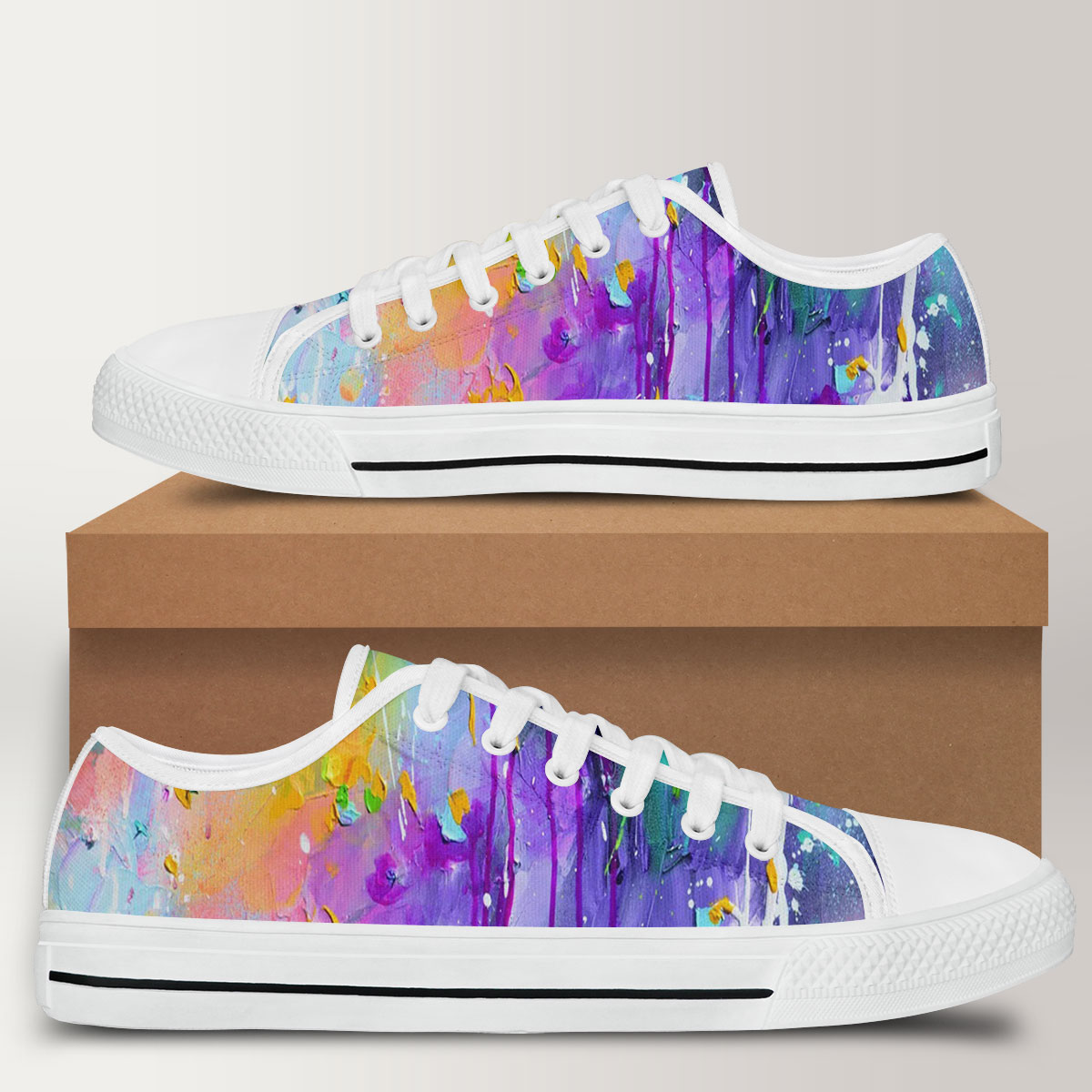 Watercolor Dreamcape Low Top Shoes