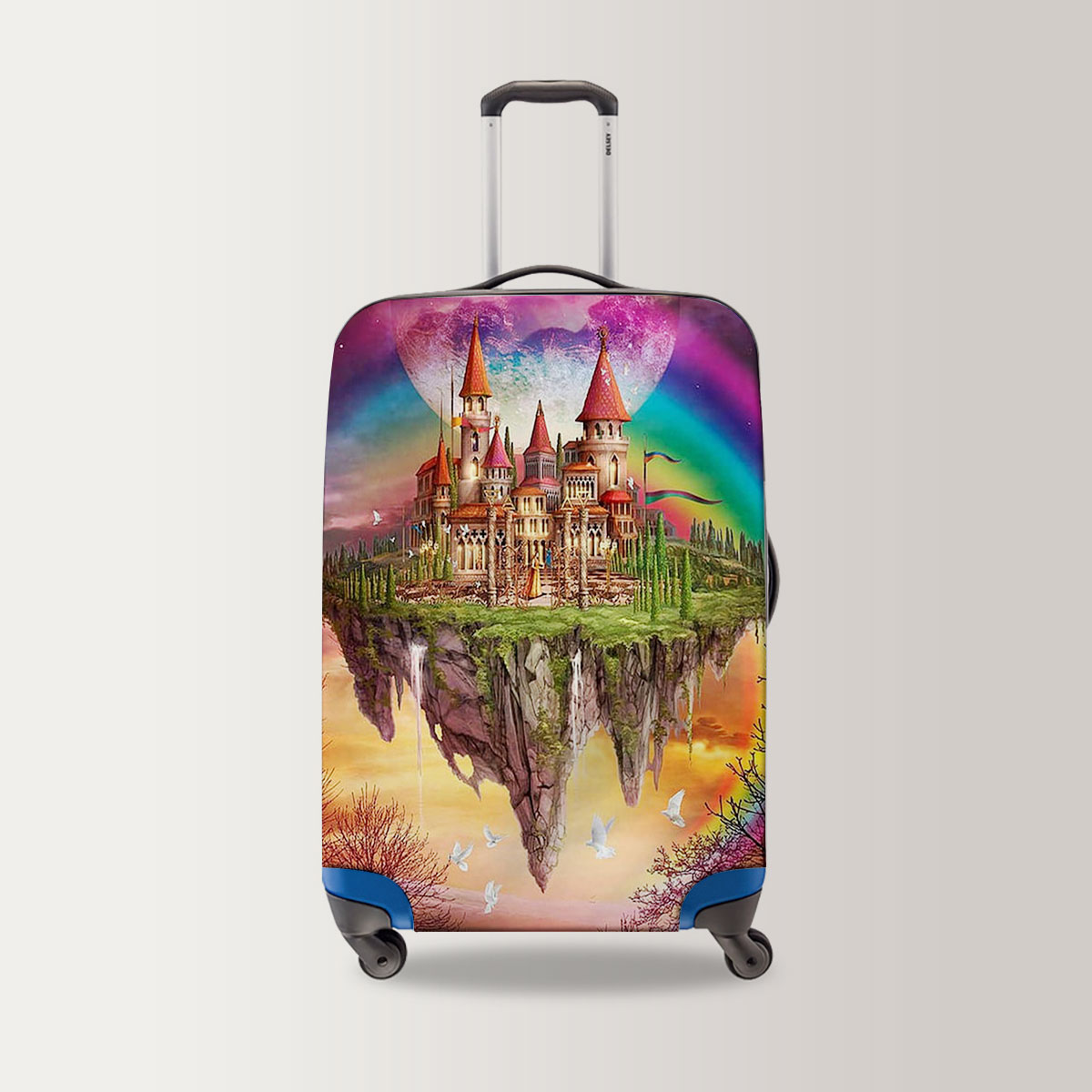3D Magic Rainbow Castle Luggage Bag